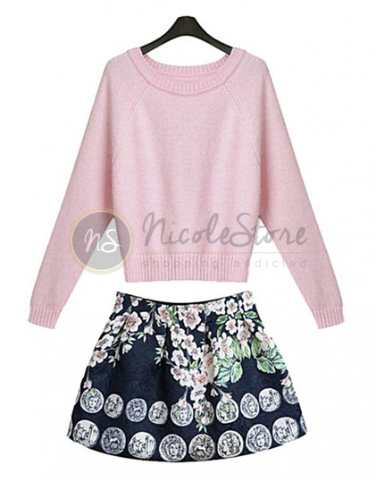 Set Fusta Scurta cu Pulover 15052